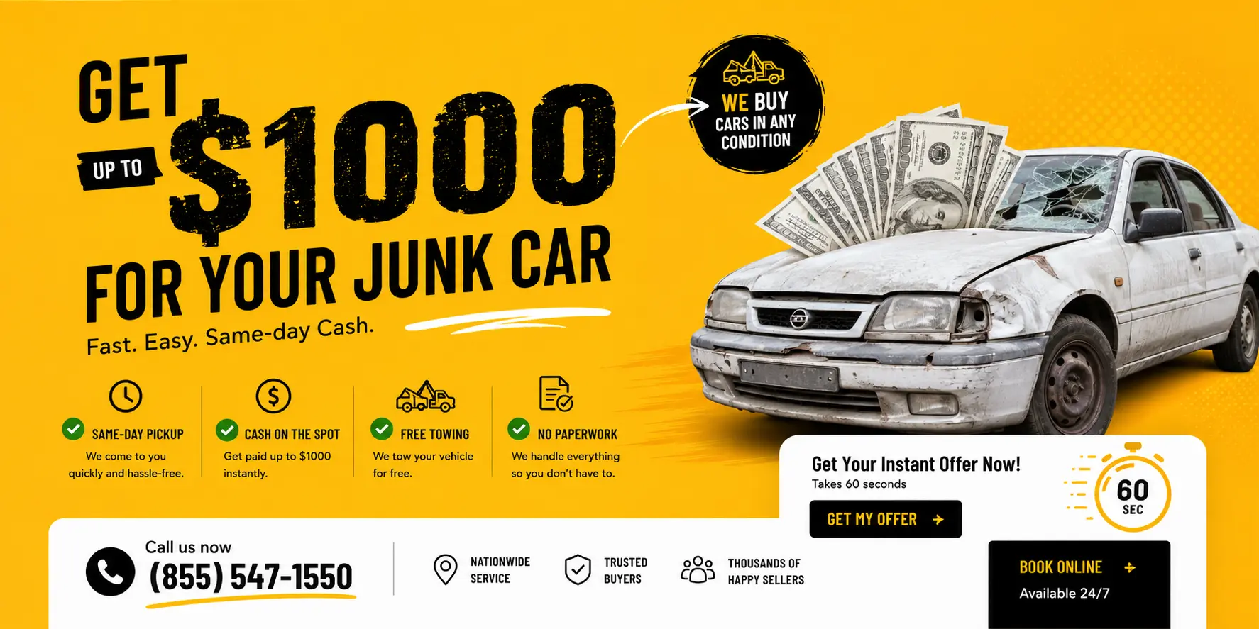 sell your car for $1000