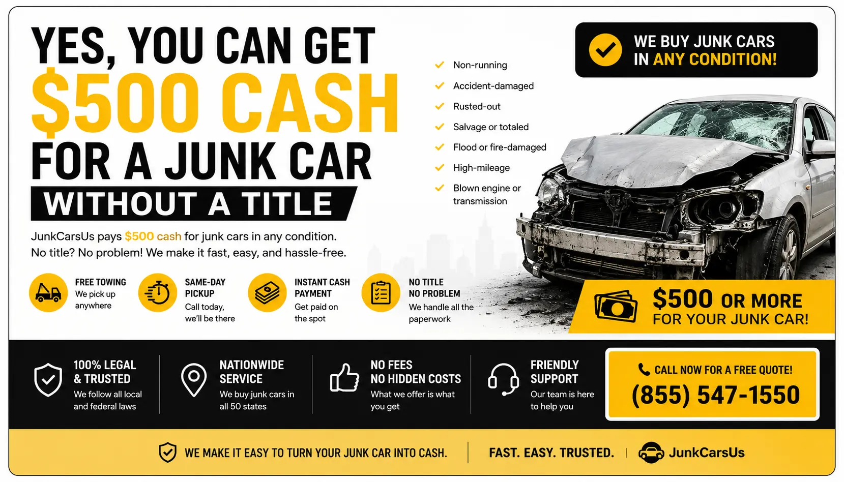 $500 for Junk Cars