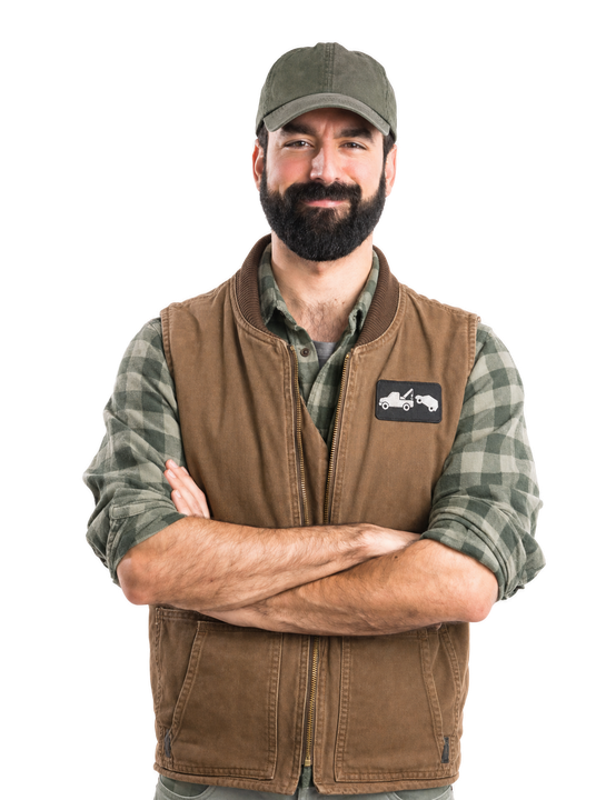 man in work uniform