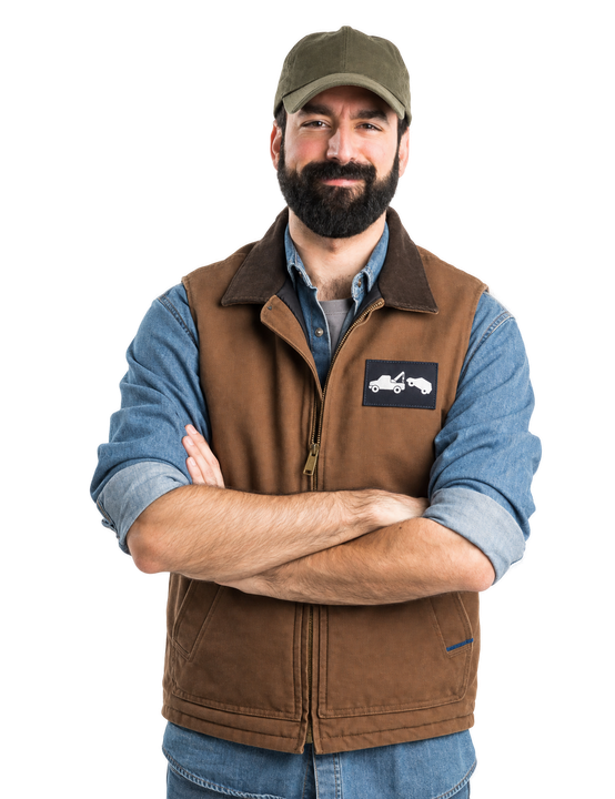man in work uniform