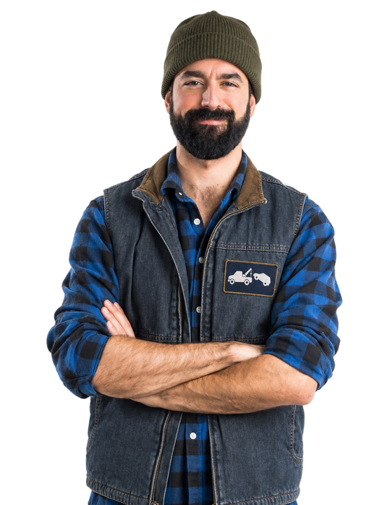 man in work uniform