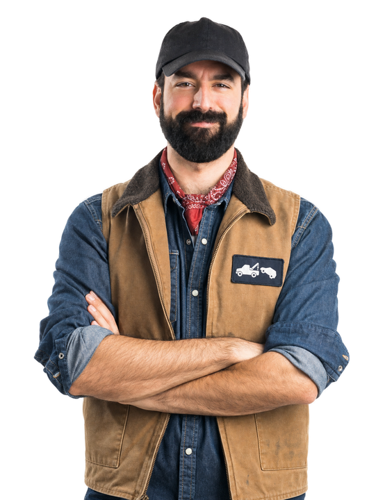 man in work uniform
