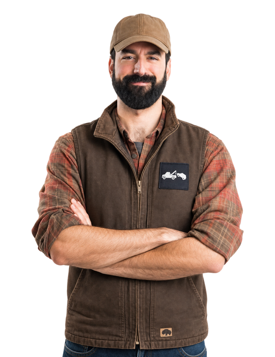 man in work uniform