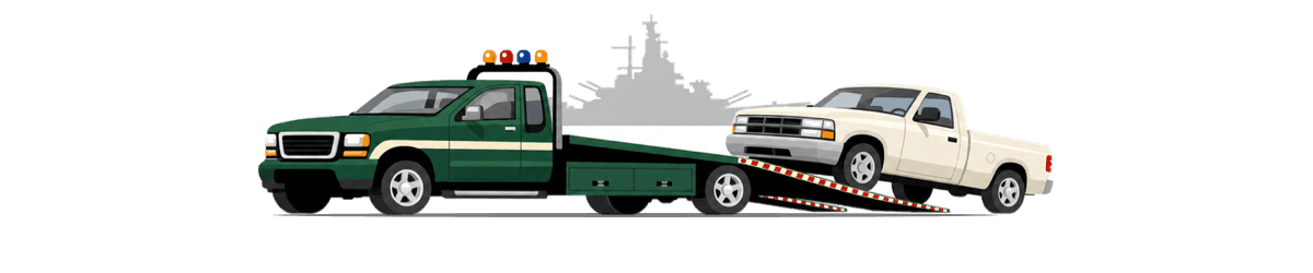 tow truck with car