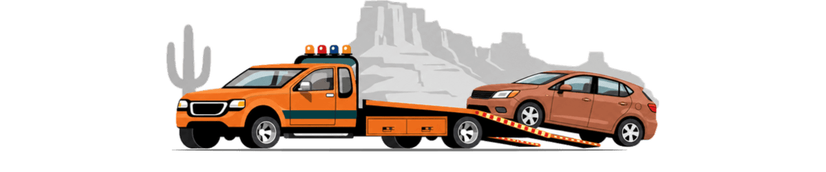 tow truck with car