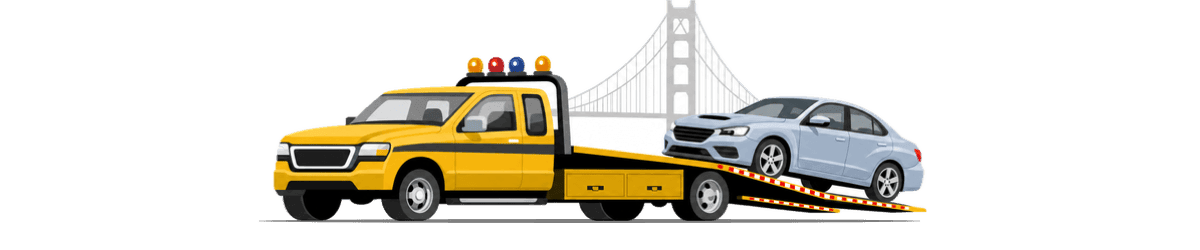 tow truck with car