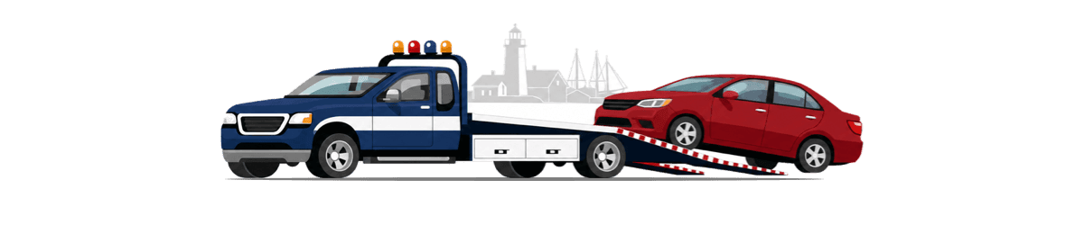 tow truck with car