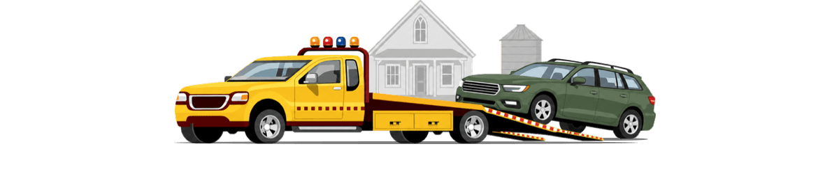 tow truck with car