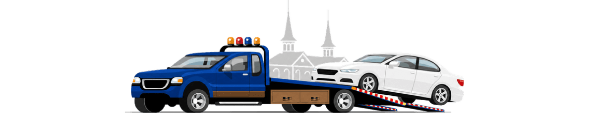tow truck with car