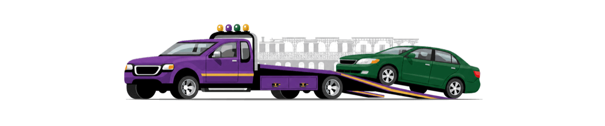 tow truck with car