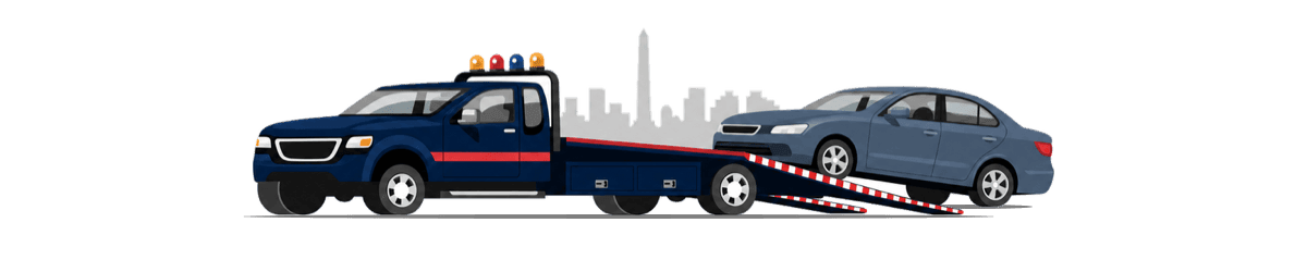 tow truck with car