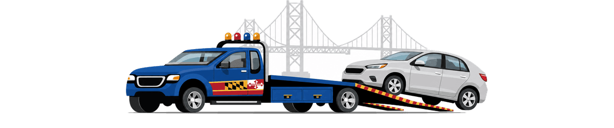 tow truck with car