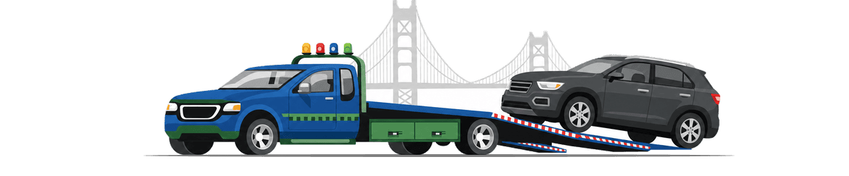 tow truck with car