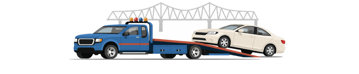 tow truck with car