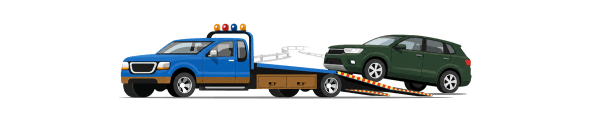 tow truck with car