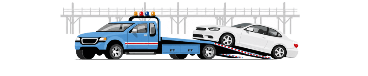 tow truck with car