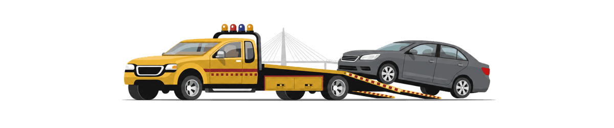 tow truck with car