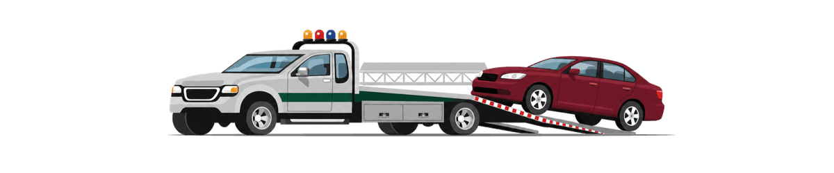 tow truck with car