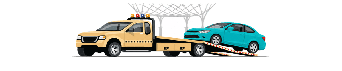 tow truck with car