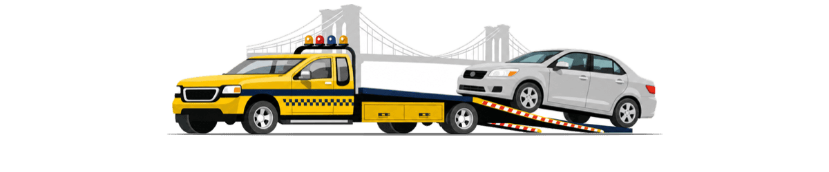 tow truck with car