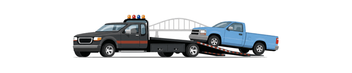 tow truck with car