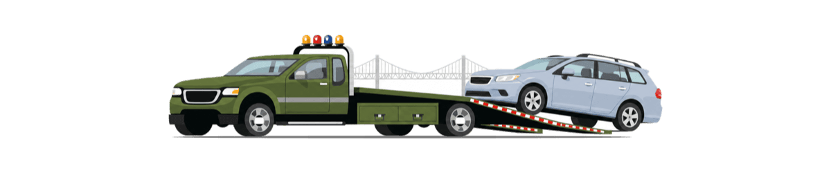tow truck with car