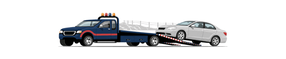 tow truck with car