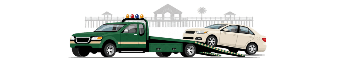 tow truck with car