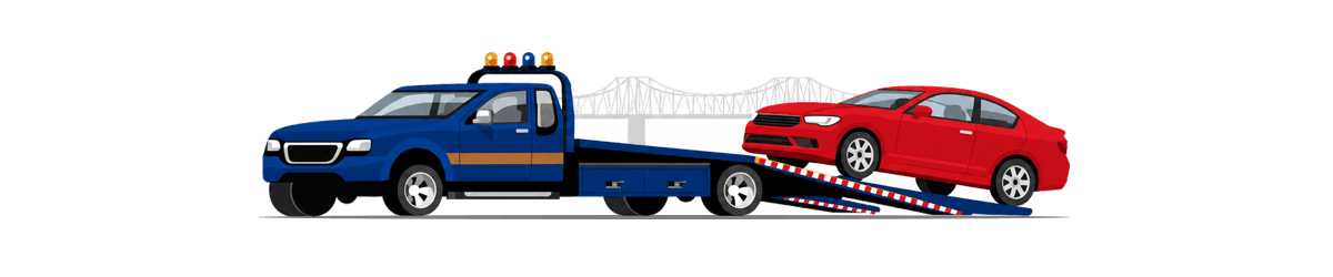 tow truck with car