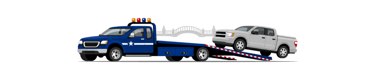 tow truck with car