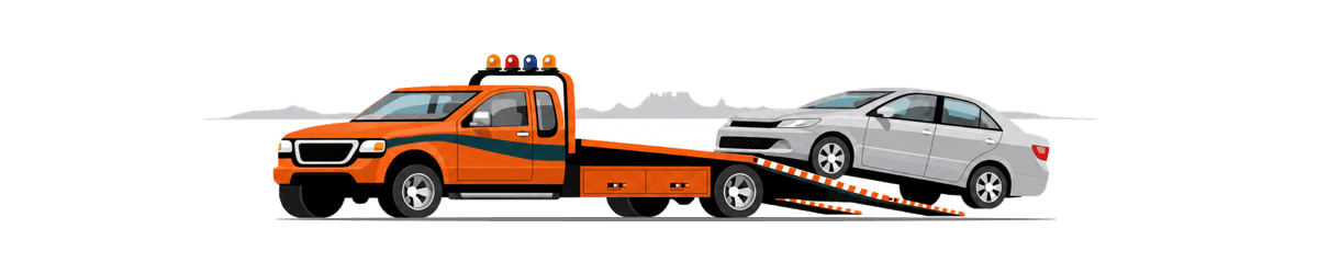 tow truck with car