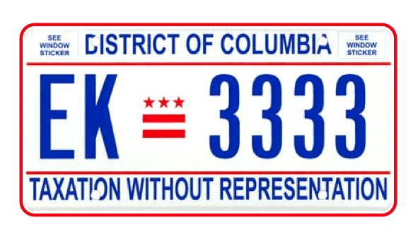 District of Columbia state plate