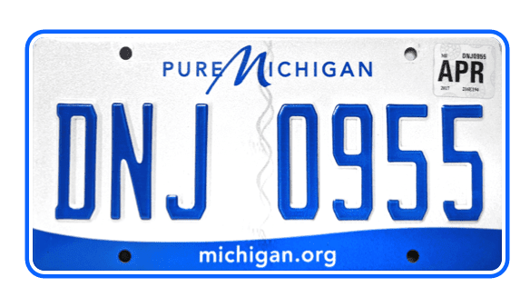 Michigan state plate