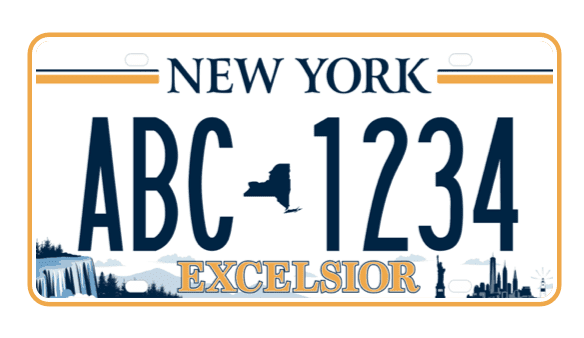 New York state plate