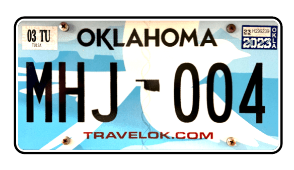 Oklahoma state plate