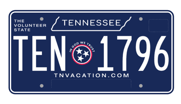 Tennessee state plate